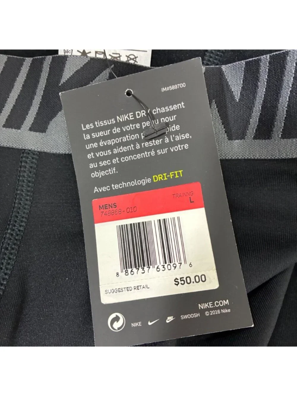 Nike Thermal Dri-FIT Compression Tights Mens L Black 748868-010 NWT